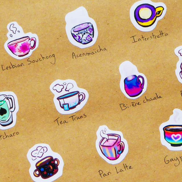 Stickers tasses des fiert(h)és