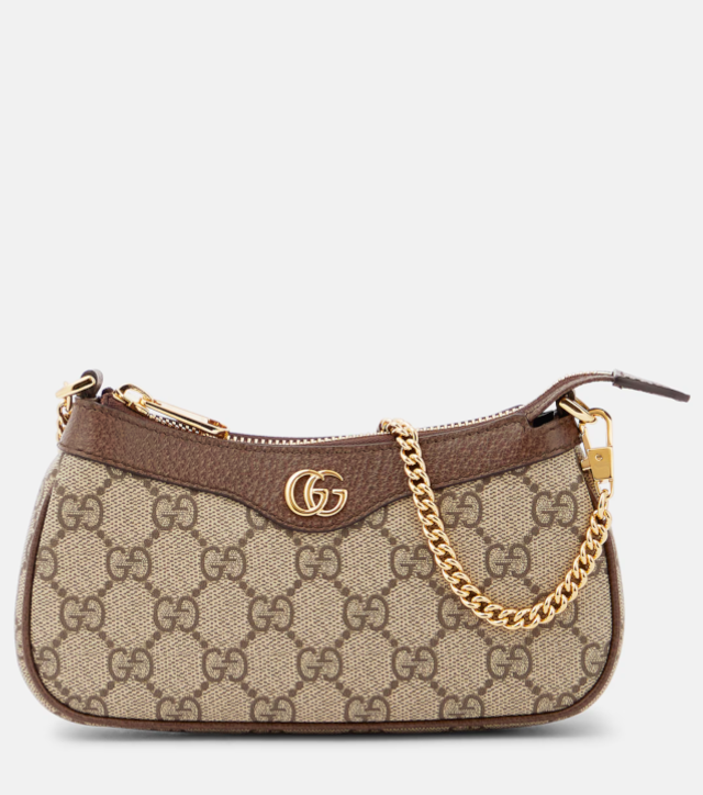 Brown Canvas Mini Shoulder Bag