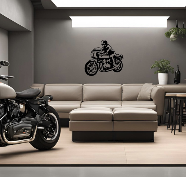 Moto café racer (43x39cm)