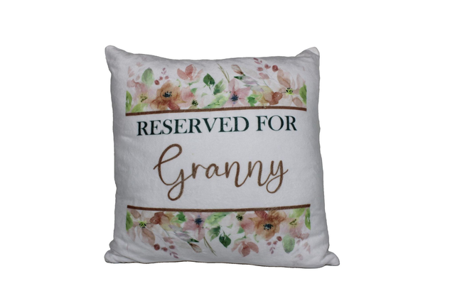 Reserved for Granny, Soft Velour Pillow 40x40