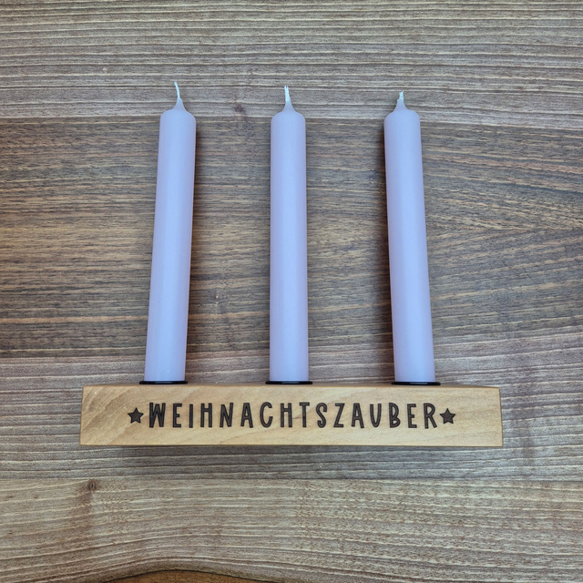 3er Stabkerzenhalter, WEIHNACHTSZAUBER
