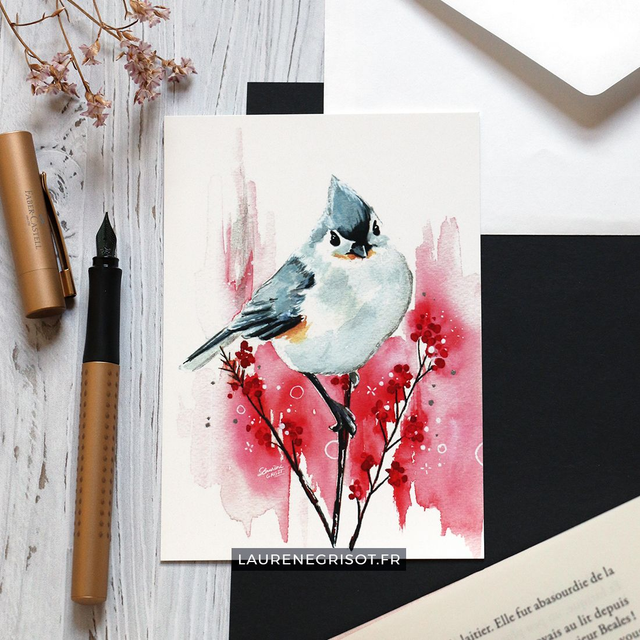 Winter bird (postcard)