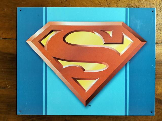 plaque metal Superman / occasion B.E