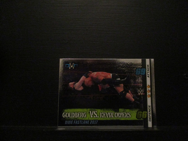 Goldberg VS. Kevin Owens - OMG Slam Attax 10th Edition Original Trading Card #80