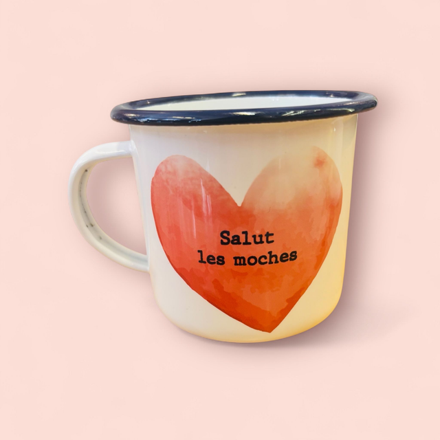 Mug émaillé Salut les moches