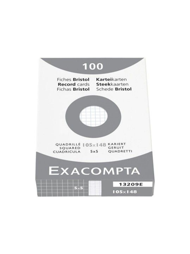 EXACOMPTA Karteikarten kariert 5mm A6  weiss 100 Stück