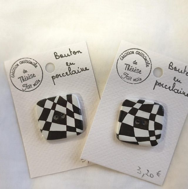 Bouton damier fou