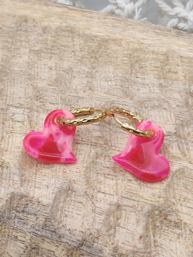 A Choupettes cœur tortoise rose réversible 