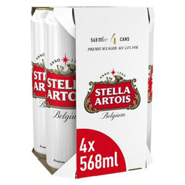 Stella Artois Premium Lager 4 x 568ml
