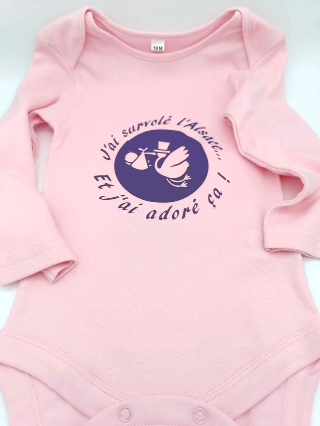 Body manches longues Cigogne