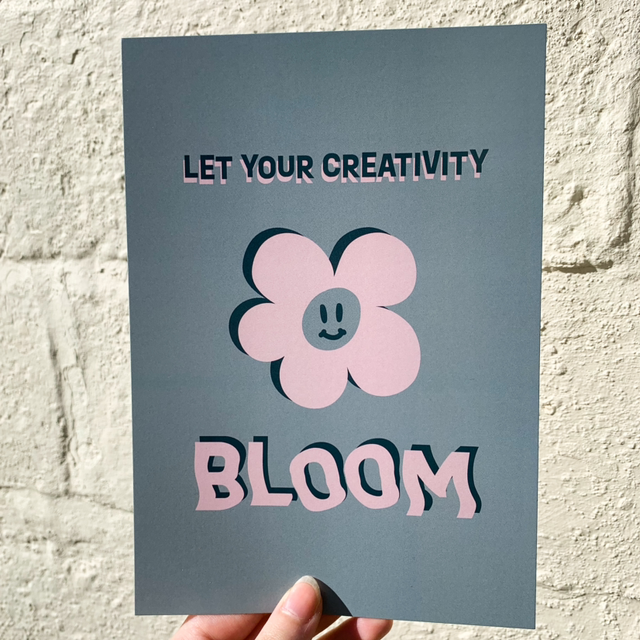 Let your creativity bloom A5 Postcard