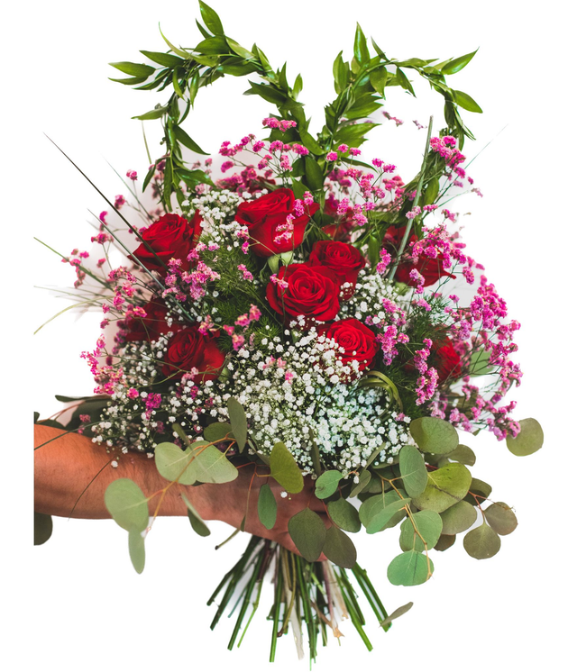Bouquet di 11 Rose rosse stilizzato