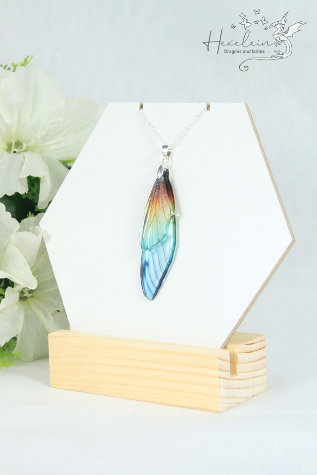Sunset fairy wings pendant