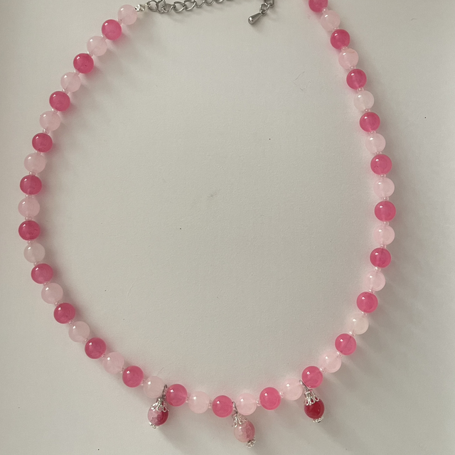 C14 -  Collier perles en verre pendentif perles verre