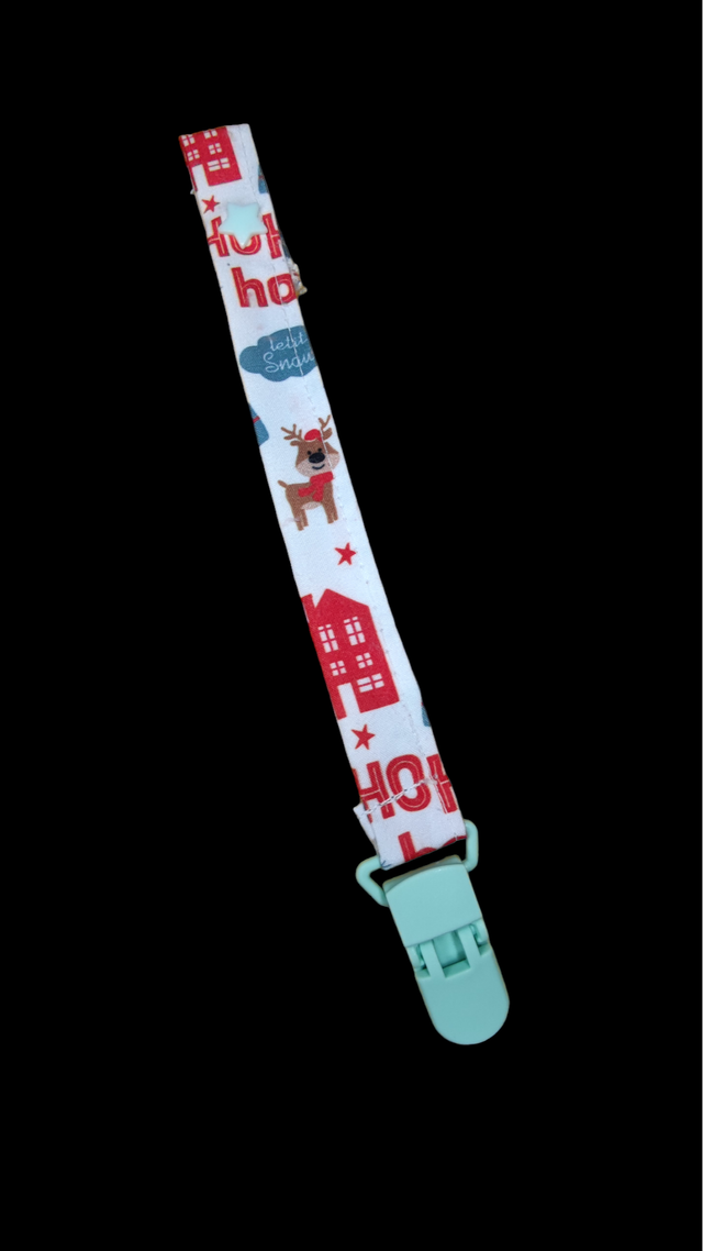 Accroche sucette Noël blanc