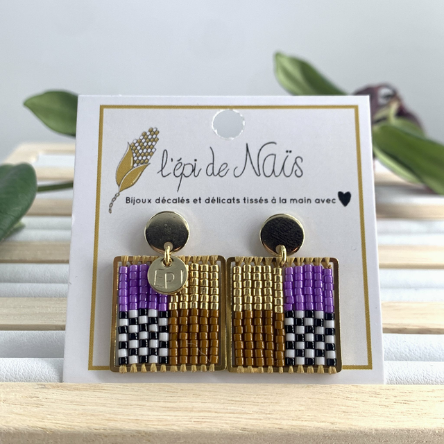 Boucles d'oreilles - Carrés - Variantes