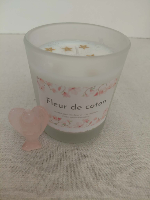 Bougie surprise fleur de coton
