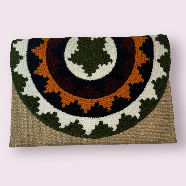 Pochette Juta e Uncinetto