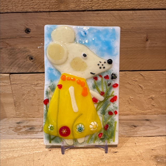 Glass Mouse Decor 