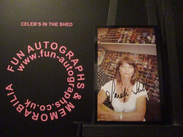 Sarah Sutton Authentic Autographed 6x4 Our Facing Black Border Photograph