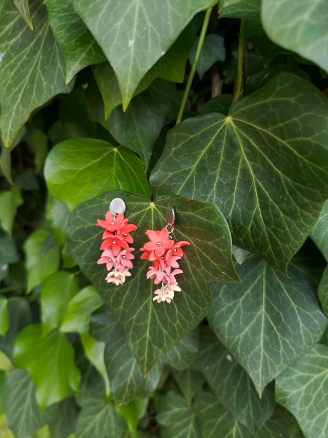 Collection Florale Jardin de Corail - Boucles d&#039;oreilles Camille