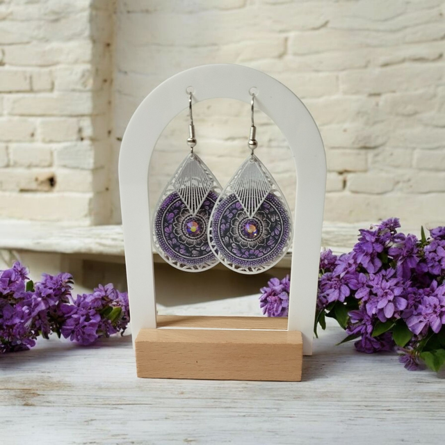 Boucles d'oreilles lilas