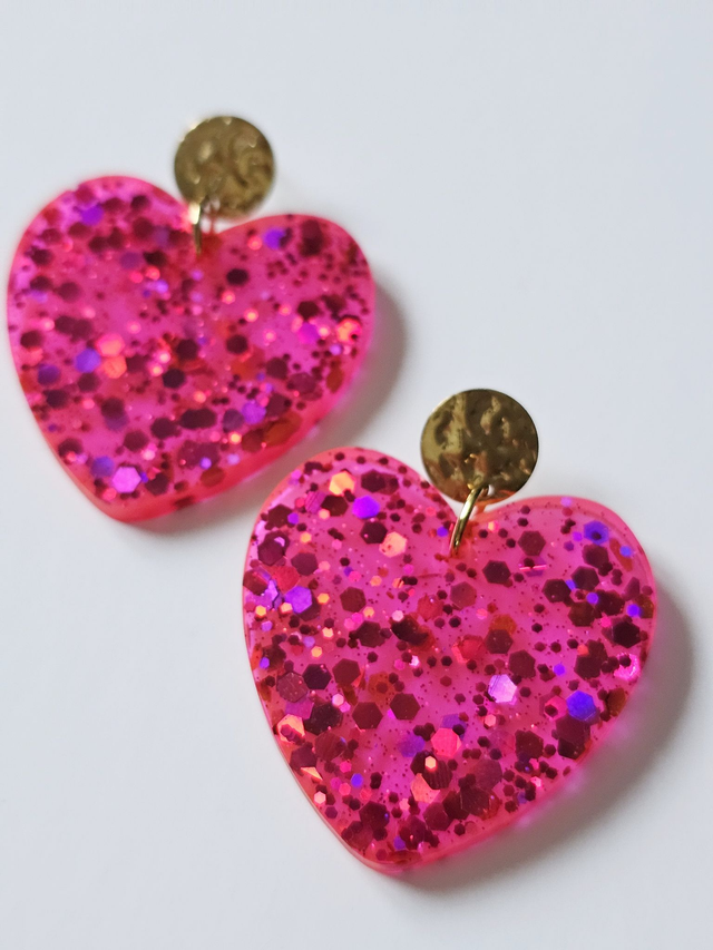 KISS'KISS rose fluo pailleté 
