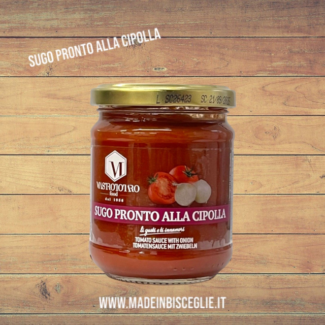 Sugo pronto alla cipolla - 180gr - Mastrototaro Food