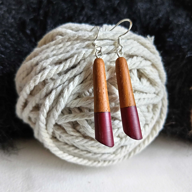 Boucles d'oreilles bicolores