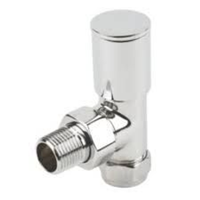 Radiator Valve 15mm Angle All Chrome