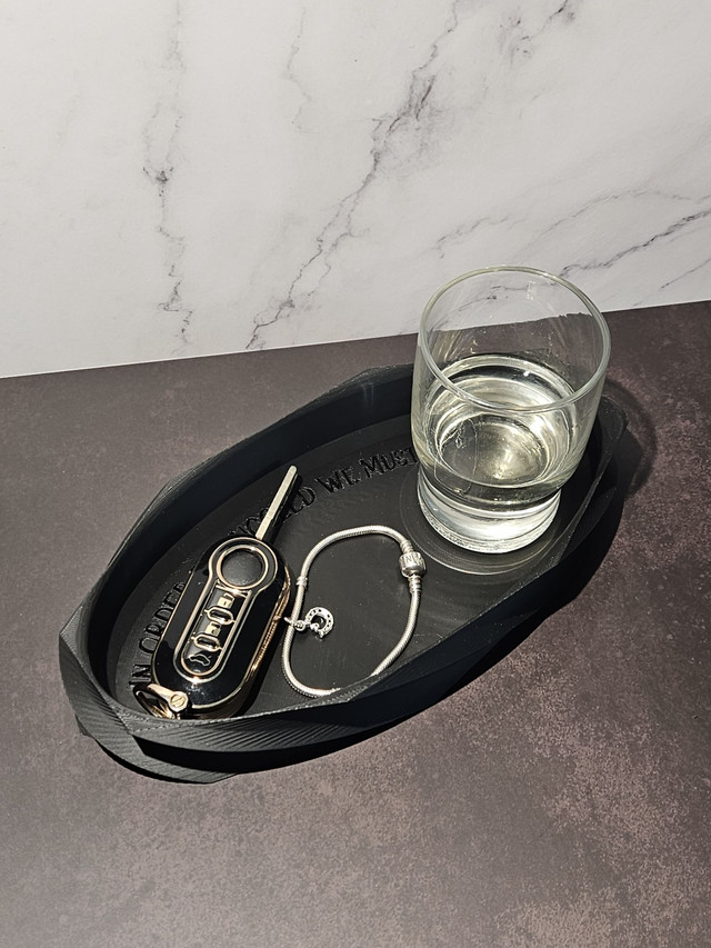 Art Deco Catchall Tray Featuring Motivational Message – A Thoughtful Gift for Every Occasion