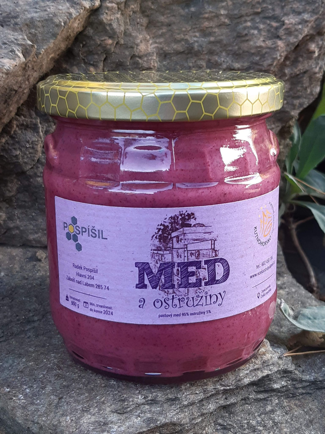 Med a ostružiny - pastový med s ostružinami 500g