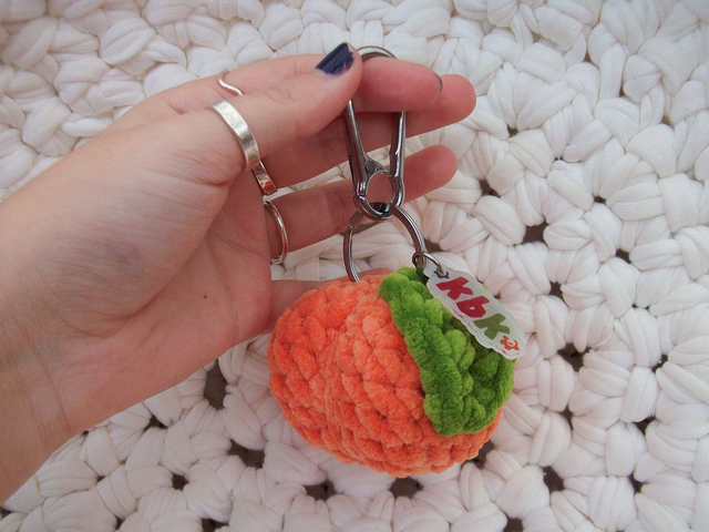 Peach Bag Charm
