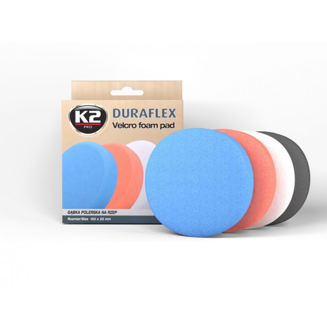 K2 DURAFLEX lešticí houba silná - Hladká, modrá, pro velké zatížení,průměr 150 mm K2 L611