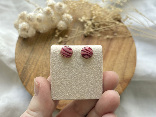 Clou - rayé rosés - rond