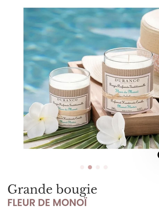 Bougie parfumée 280gr Fleur de Monoï DURANCE