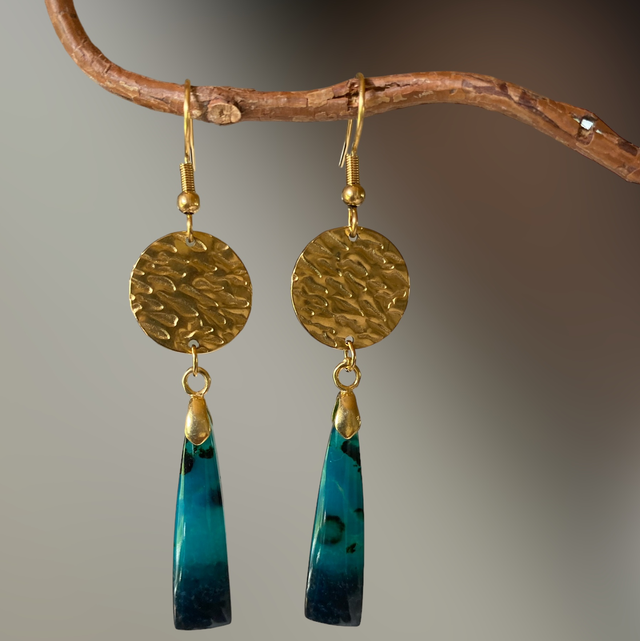 Boucles d’oreilles en Chrysocolle 