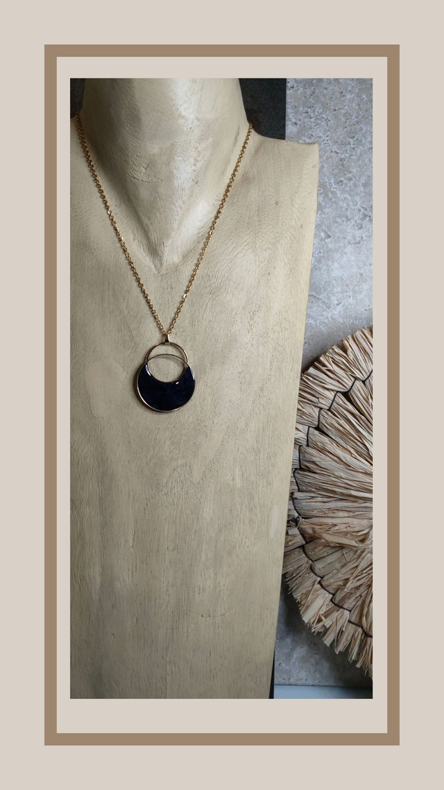 Collection bleu nuit double rond doré 