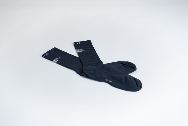 Running Socken anthrazit mit Jungfrau-Marathon Logo