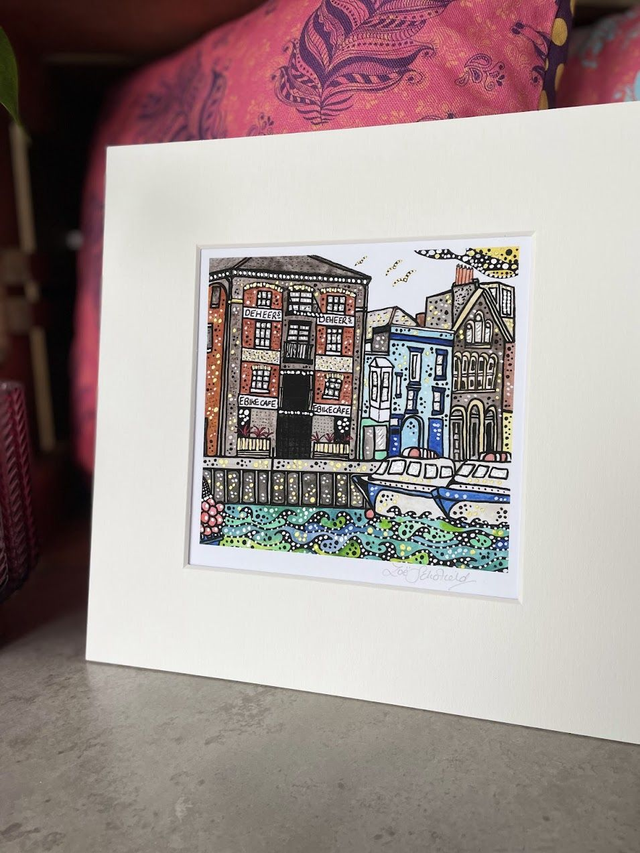 Fine Art Print - Weymouth Harbour 'Ebike Cafe'