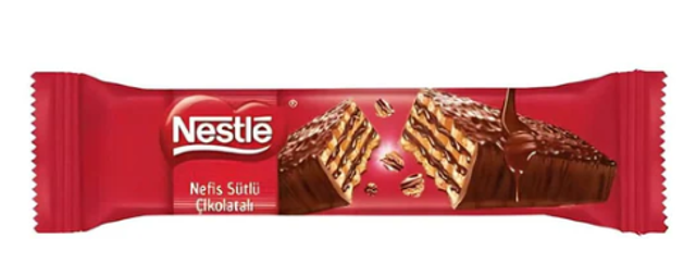 Nestlé Crispy Wafer, gaufrette enrobée de chocolat au lait 