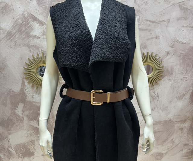 Chaleco borreguito negro