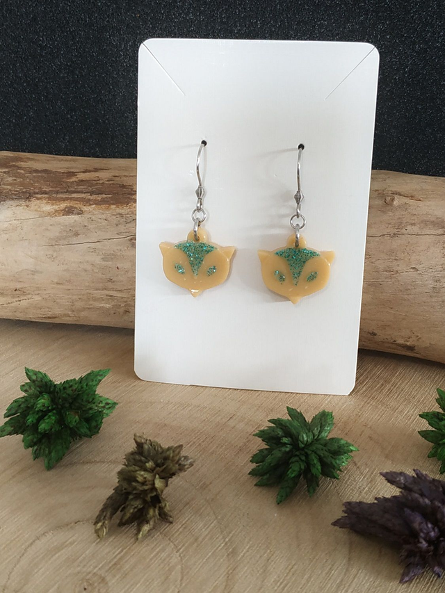 Boucles d'oreilles renard discret