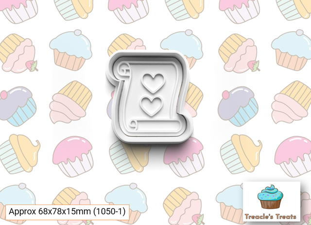 Valentines Theme Fondant/cookie stamps with cutters (Set 10)