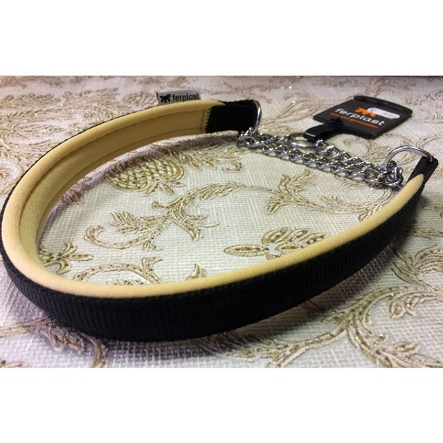 Ferplast anti trek halsband zwart/beige XS/S