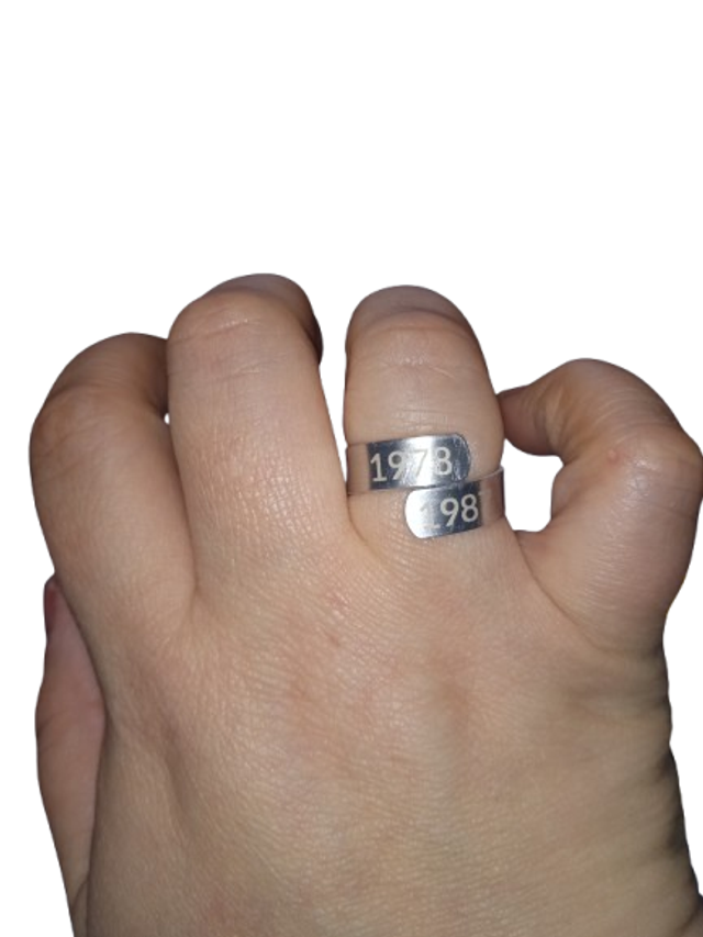 bague en alu a graver croisement