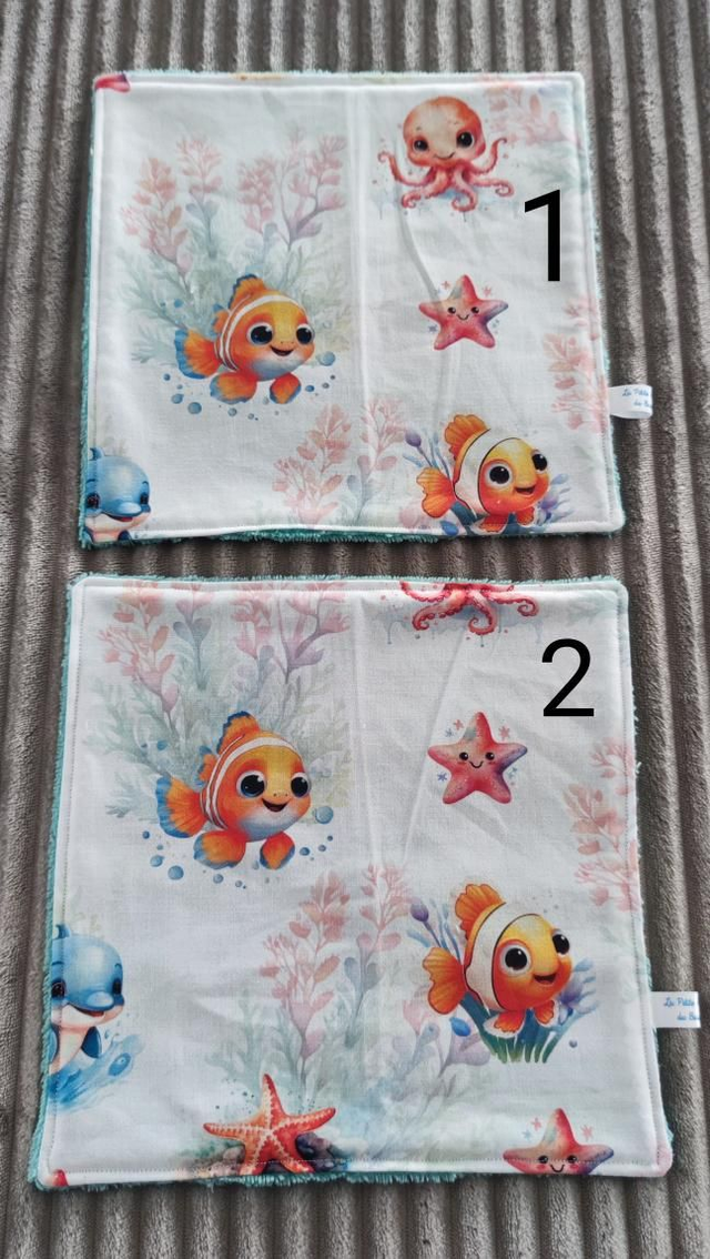 Serviette de visage poisson 