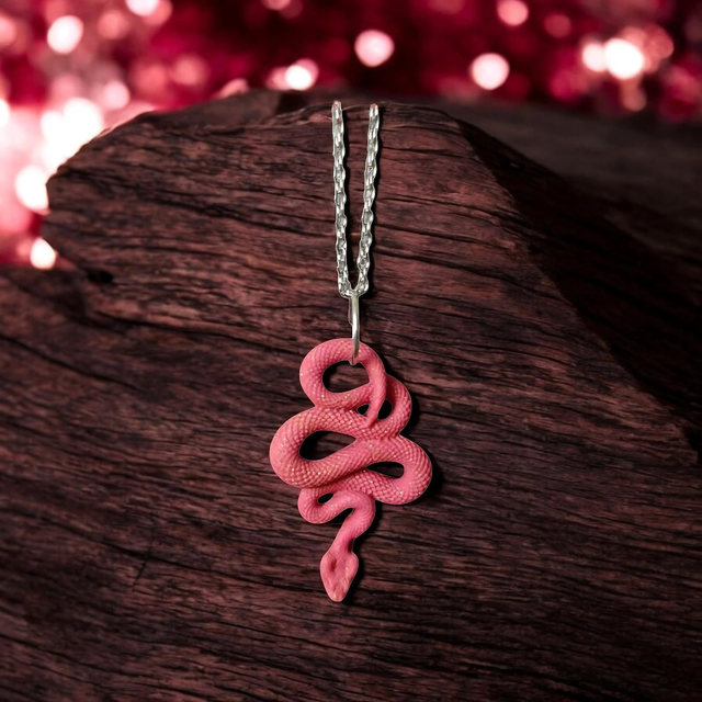 Collier Shakti  (Corail pailleté)