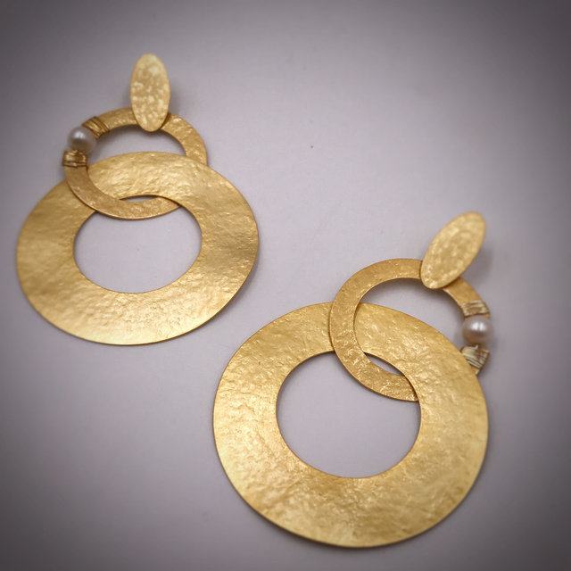 Boucles d&#039;oreilles &quot;Les Byzantines&quot; dorées