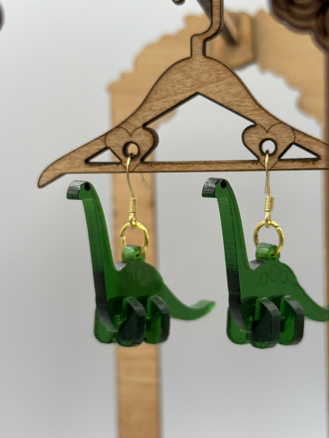 Boucles d’Oreilles « Dino 3D »